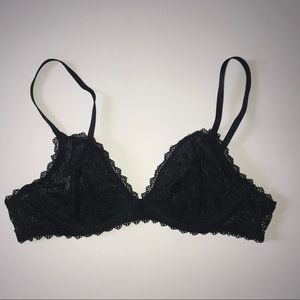 Victoria’s Secret black lace bralette Medium